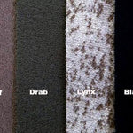 WeatherWool's Merino Jacquard fabric choices - Duff, Drab, Lynx, Black