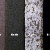 WeatherWool's Merino Jacquard fabric choices - Duff, Drab, Lynx, Black