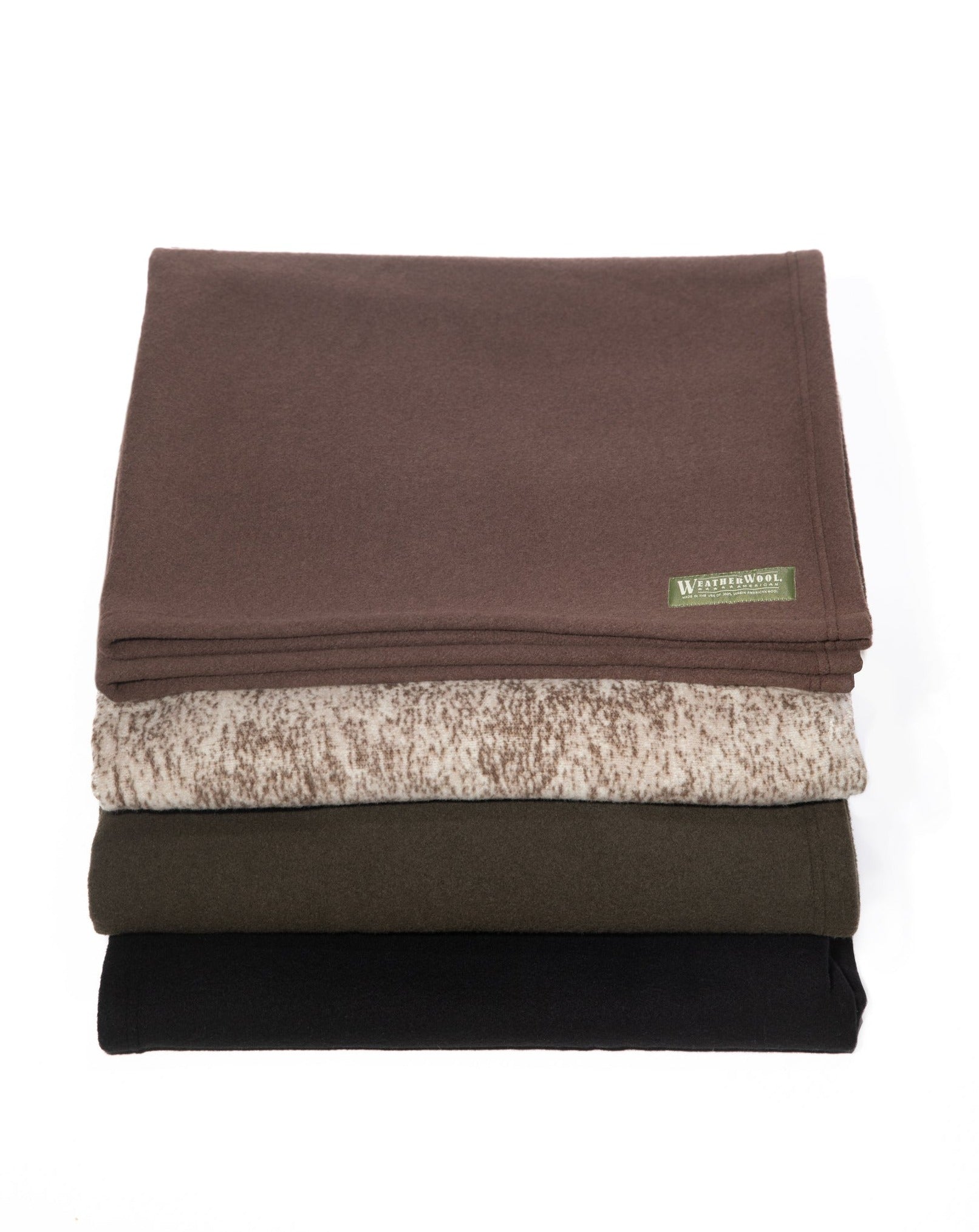 WeatherWool offers Blankets in a full range of sizes from Crib and Swaddling Blankets up to King Size Blankets … all made from our 100% Merino Jacquard Fabric.  Made in USA as always!
