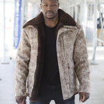 WeatherWool Advisor Fazon Gray the WeatherWool Mouton Jacket on location in New York City.  WeatherWool Advisor Fazon Gray is a New York City-based professional model and actor and an amazingly upbeat guy