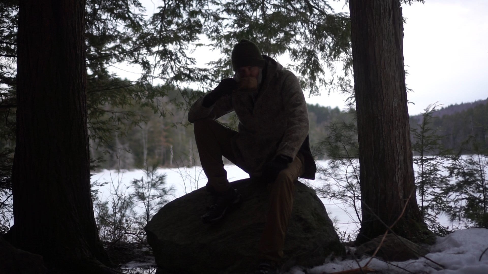 WeatherWool Advisor and trained Emergency Medical Technician Josh Enyart in his Lynx Pattern WeatherWool Anorak