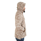 The WeatherWool pure Merino Jacquard Hooded Jacket is extremely comfortable, versatile and weather-resistant. Completely made in USA from 100% American Materials