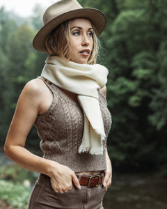Scarf by WeatherWool, Merino Jacquard Fabric and Alpacca Yarn, USA