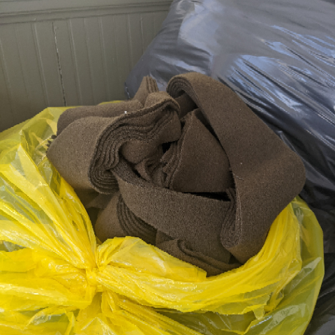 WeatherWool offers bags of tailoring remnants for the cost of shipping. Find a use for them!  They make great pillow stuffing, in my opinion --- Ralph