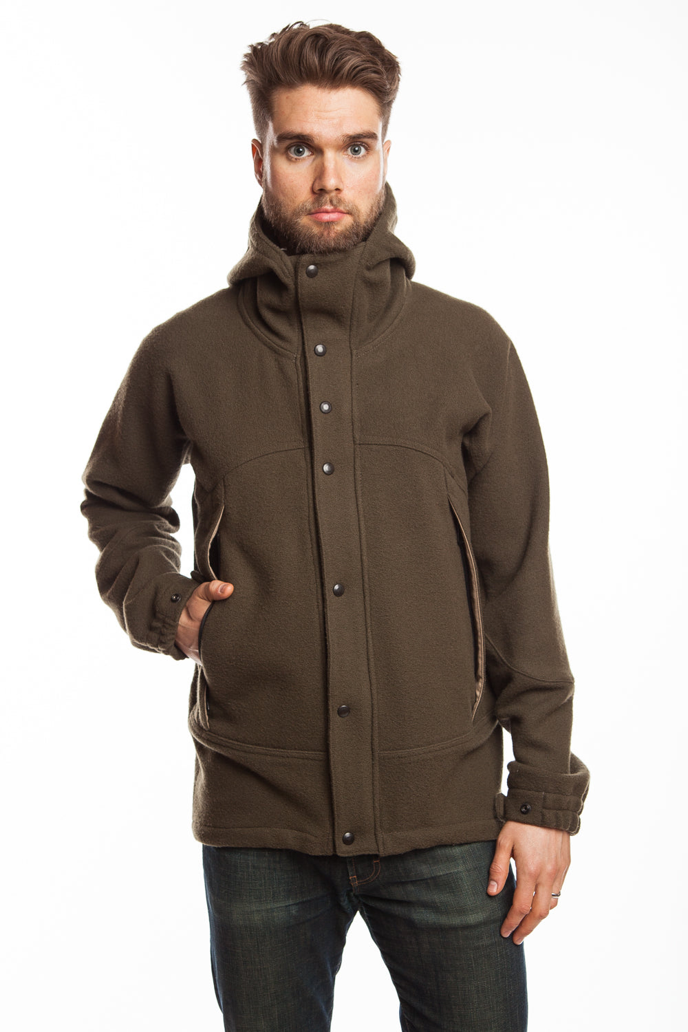 WeatherWool Ski Jacket.  Pure Merino Wool woven on a Jacquard loom for extreme performance