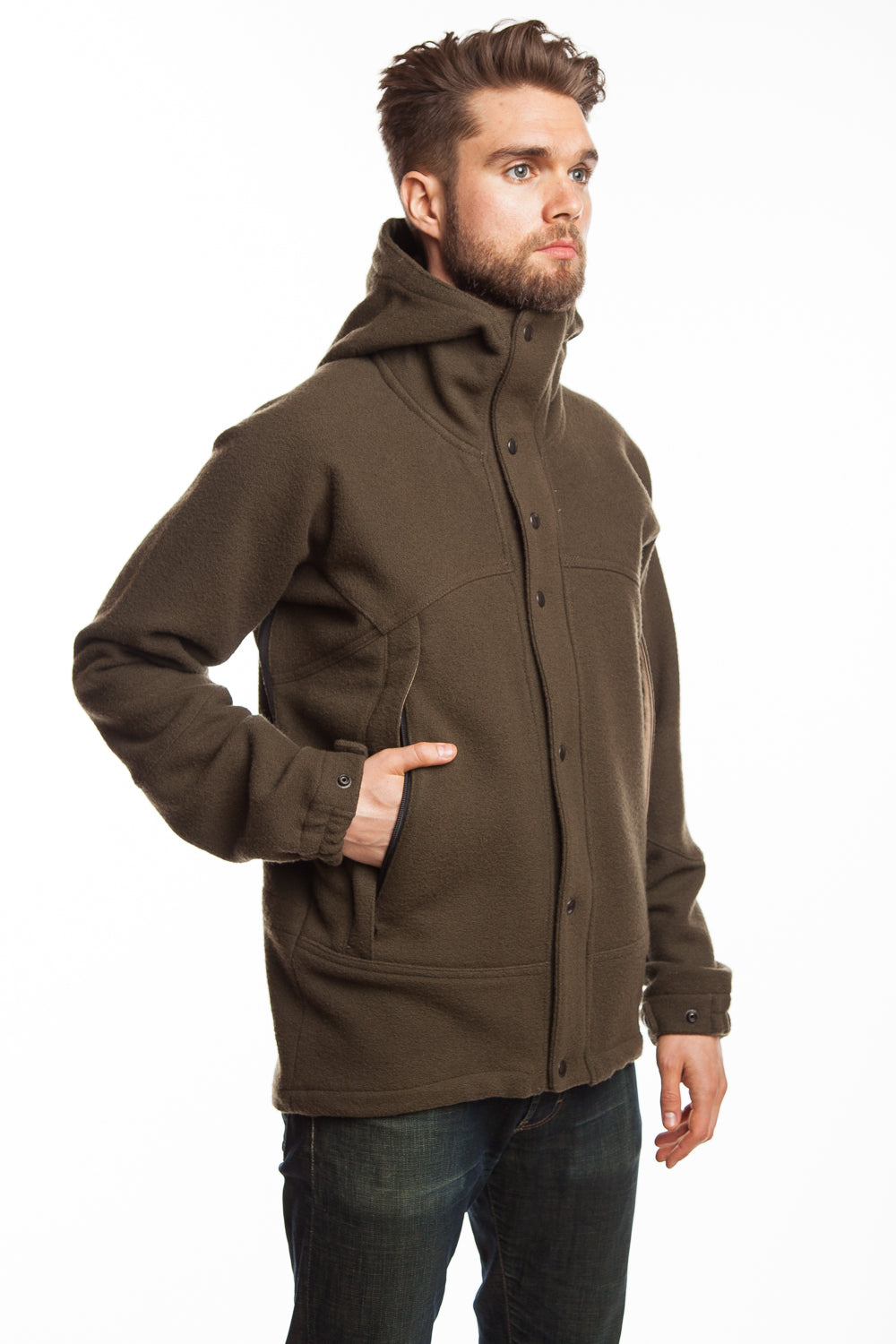 WeatherWool Ski Jacket.  Pure Merino Wool woven on a Jacquard loom for extreme performance