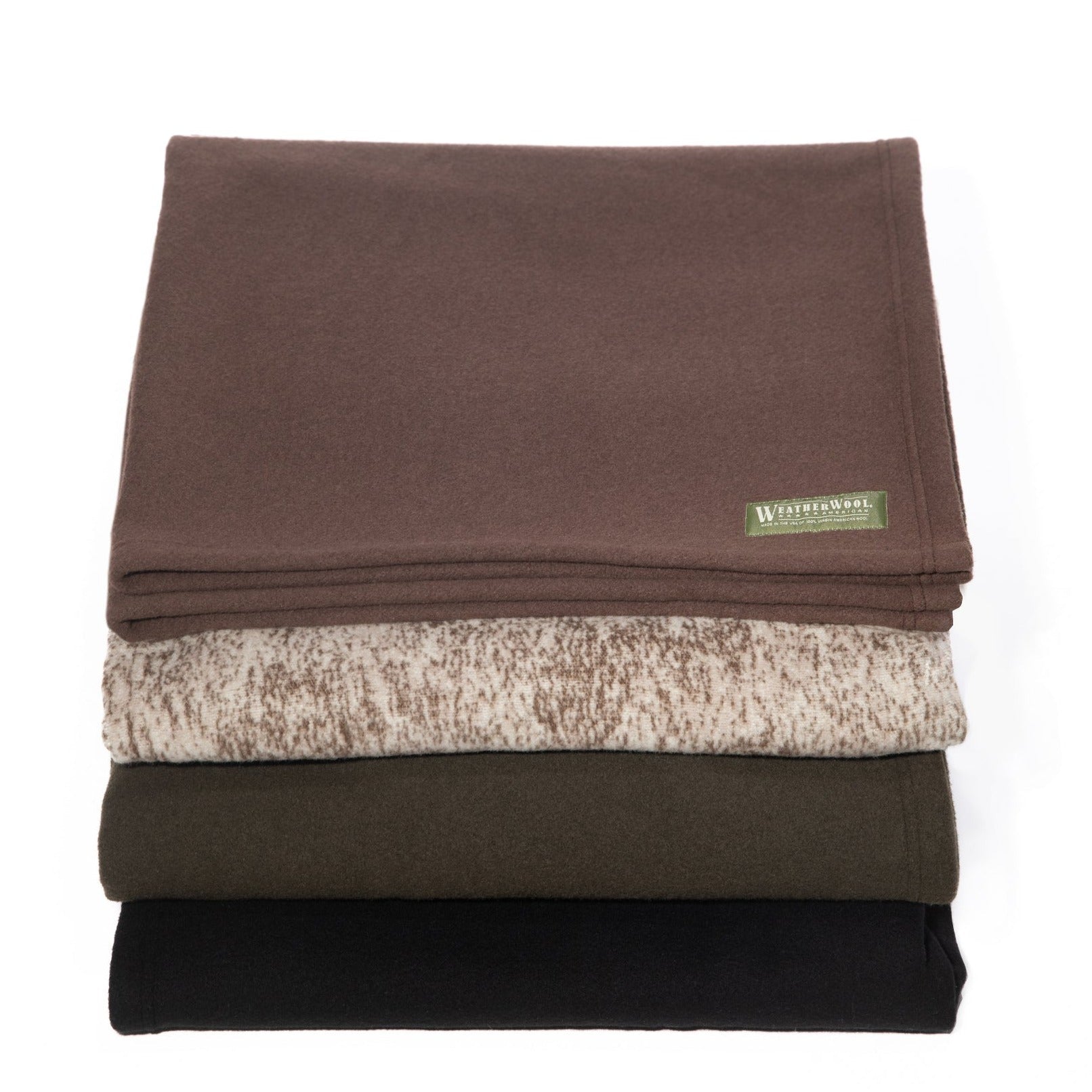 WeatherWool offers Blankets in a full range of sizes from Crib and Swaddling Blankets up to King Size Blankets … all made from our 100% Merino Jacquard Fabric.  Made in USA as always!