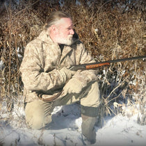 WeatherWool Advisor Dave Canterbury is one of the foremost names in bushcraft and survival circles.  Here, Dave Canterbury in WeatherWool Lynx Pattern Anorak