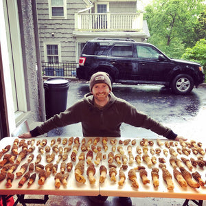 WeatherWool Advisor, Hunting and Nature Guide and Broadway Theater Actor Fisher Neal with a tremendous haul of Morels