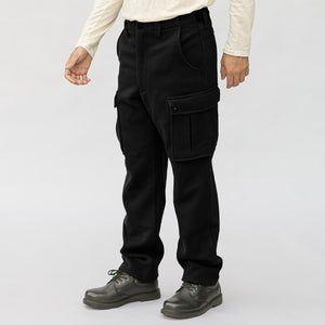 Men's Dark Damson Stretch-Wool Straight Leg Trousers